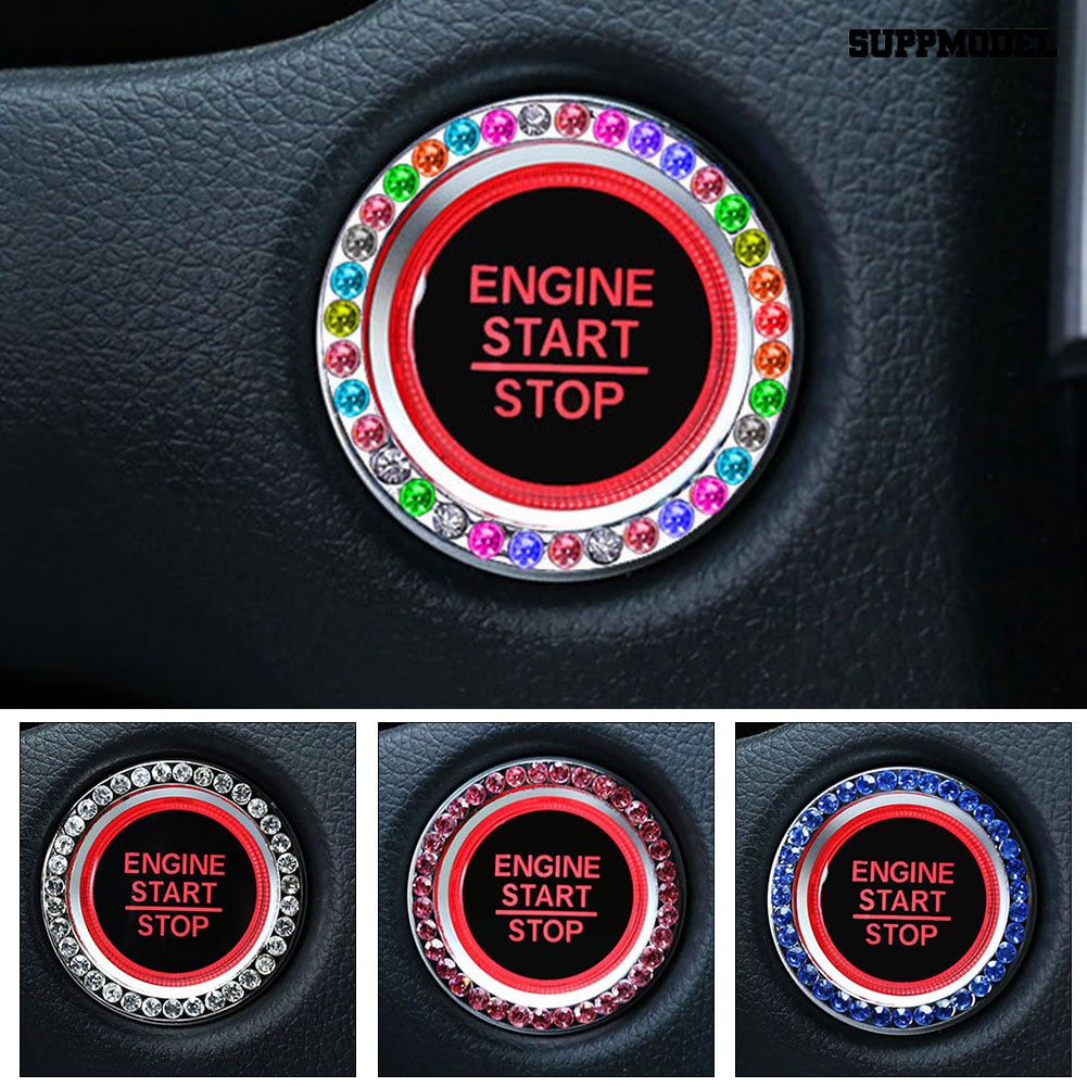 Supmodel Car Auto Engine Start Button Ignition Switch Decorative Ring Sticker Accessory