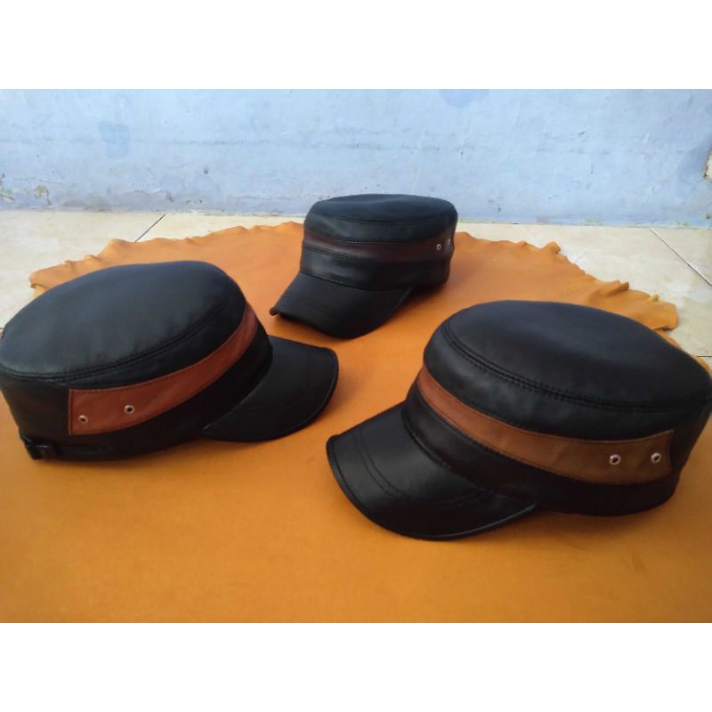 topi komando variasi asli kulit domba