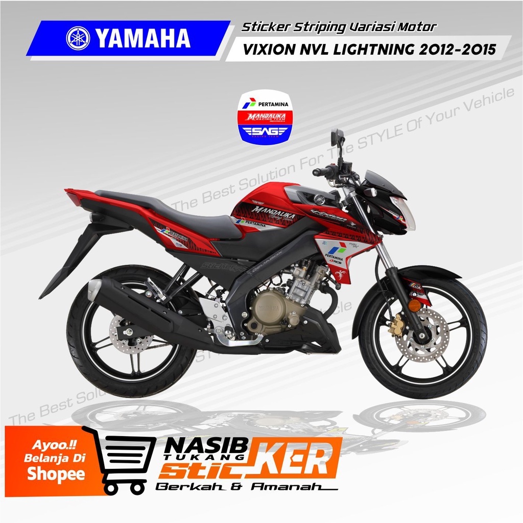 Striping variasi stiker | decal motor yamaha | striping motor yamaha vixion new NVL livery pertamina