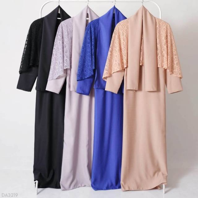 AMELIA CAPE BROCADE FIT TO L Gamis Wanita Sesuai Gambar Original Realpict