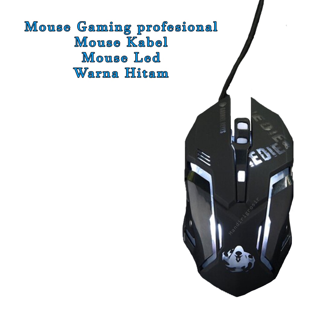 Mouse Gaming profesional * Mouse * Mouse Kabel * Mouse Led * Hitam