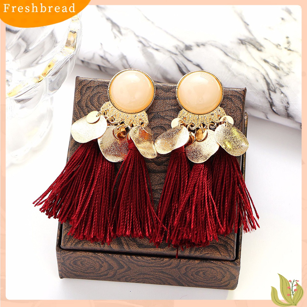 [TERLARIS]Bohemian Women Tassel Dangle Drop Ear Stud Statement Party Earrings Jewelry