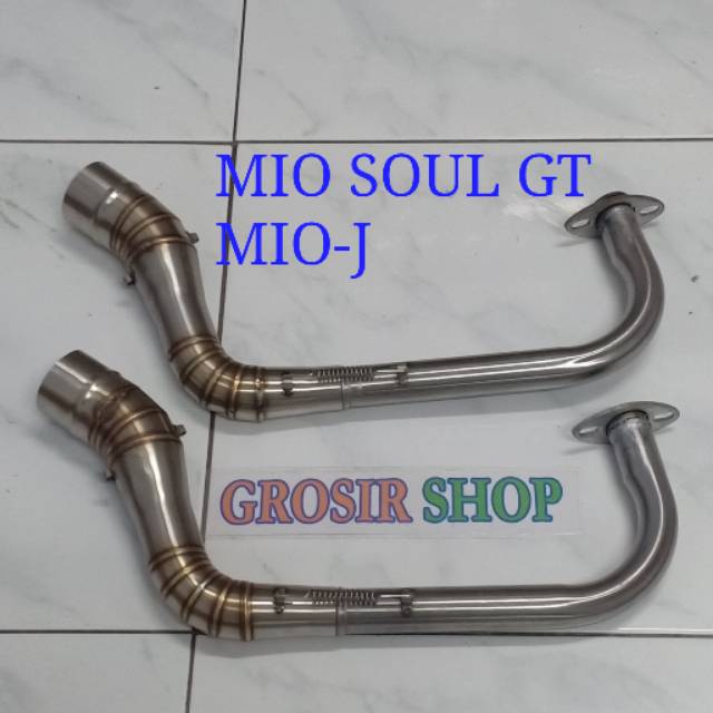 Leher knalpot racing inlet 50mm Mio j , Mio soul gt , Mio smile , Mio sporty / header knalpot Mio j 