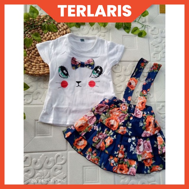 zhafira kids store - Miiko overall - Set overall anak 1-2 tahun Miiko overall Ruffle