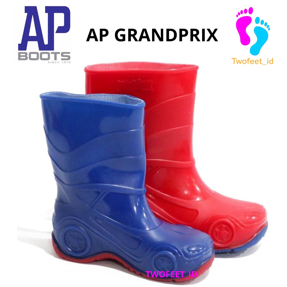 AP GRANDPRIX 17-19 BLUE & RED - SEPATU BOOTS KARET ANAK - AP BOOTS