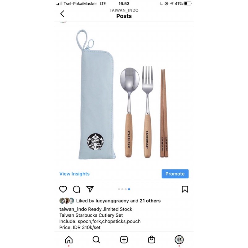 Starbucks Taiwan Cutlery Set