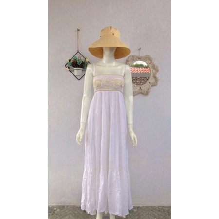 white dress/maternity dress/dress pantai/dress vintage