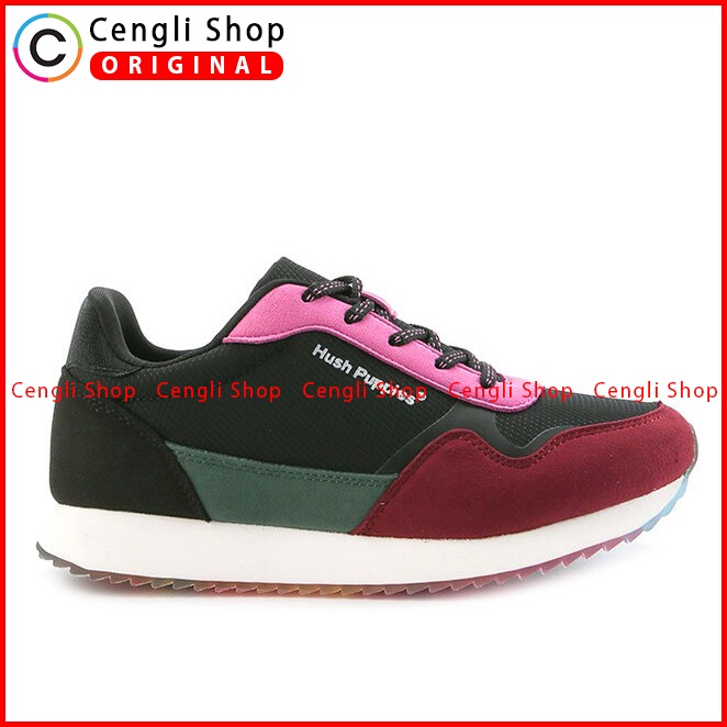 SEPATU SNEAKER WANITA HUSH PUPPIES ORIGINAL CASUAL BRANDED BLACK HW62