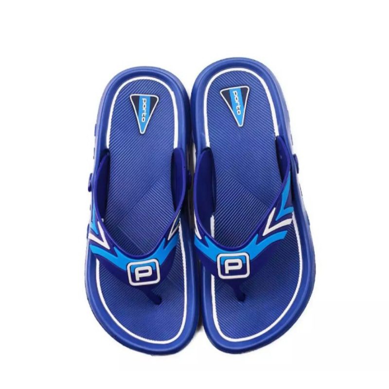 Porto 1031 - Sendal Jepit Karet Pria Dewasa Motif Tali Salur Size 39 - 44