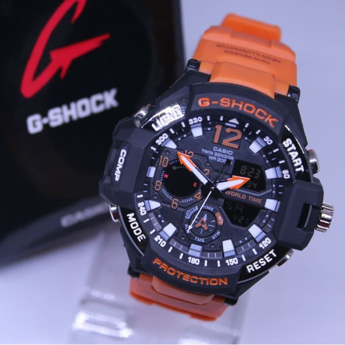 JAM TANGAN GS GA 1000 ORANGE LIST ORANGE