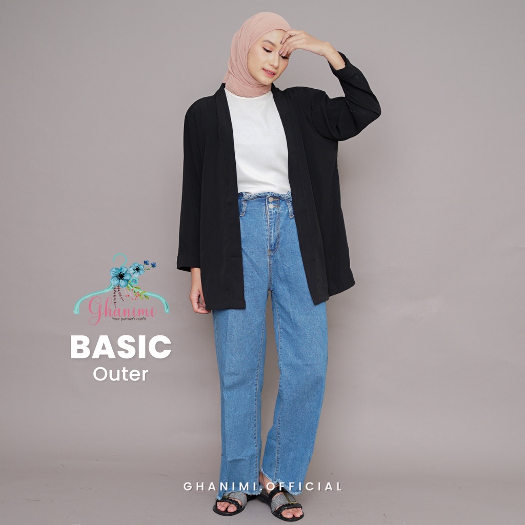 Ghanimi - Basic Outer / Outer Polos / Outer Kerja / Baju Kerja / Outer Daily / Outer Simple / Luaran Polos / Outer Timeless / Outer Casual Formal / Outer Wolfis / Outer Tangan Panjang / Outer Panjang