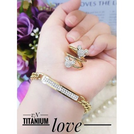 titanium set gelang dan cincin y5532