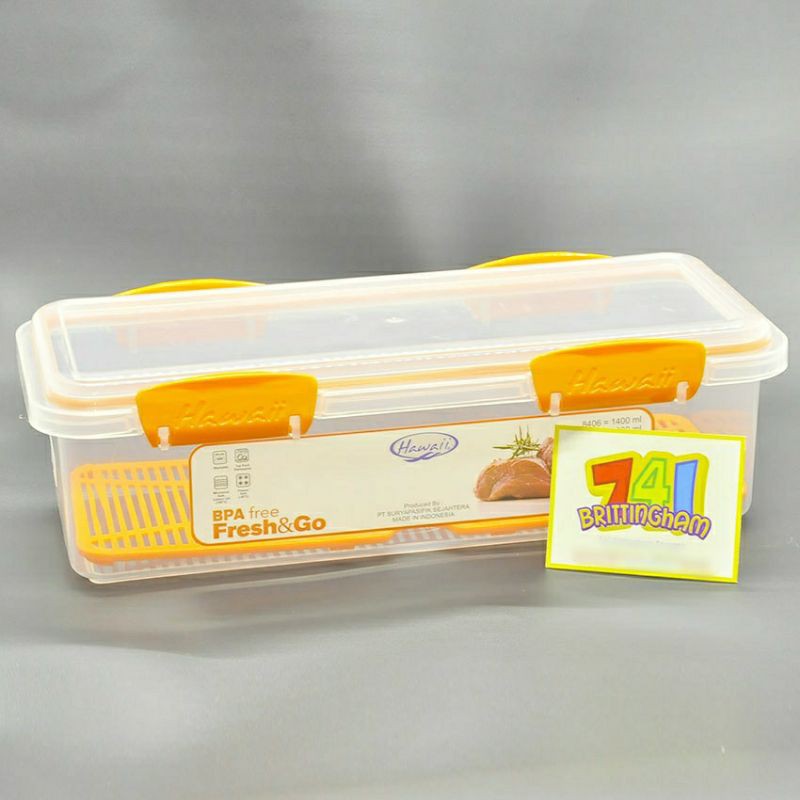 Hawaii Fresh & Go Sealware 8406 1400ml /Casa Food Container/ Food Storage/ Kotak Tempat Menyimpan Da