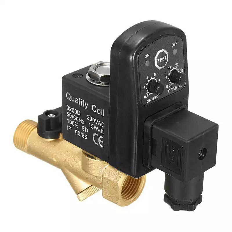 Katup Air Otomotis Electric Solenoid Timer Auto Water Valve 1/2 Inch 16bar AC220v OTP-B