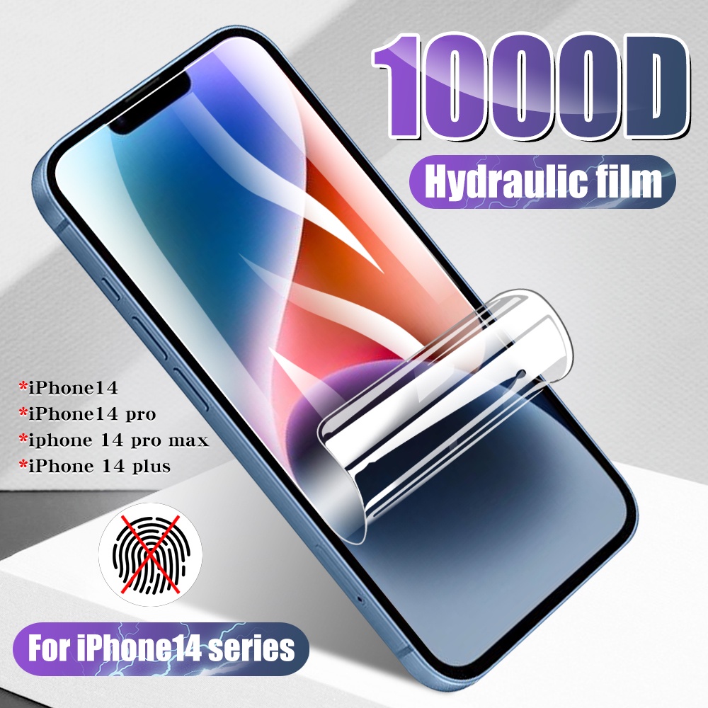 1pc Film Pelindung Layar Hydrogel TPU Anti Air / Sidik Jari Untuk IPhone 14 / 14Plus / 14pro / 14pro Max