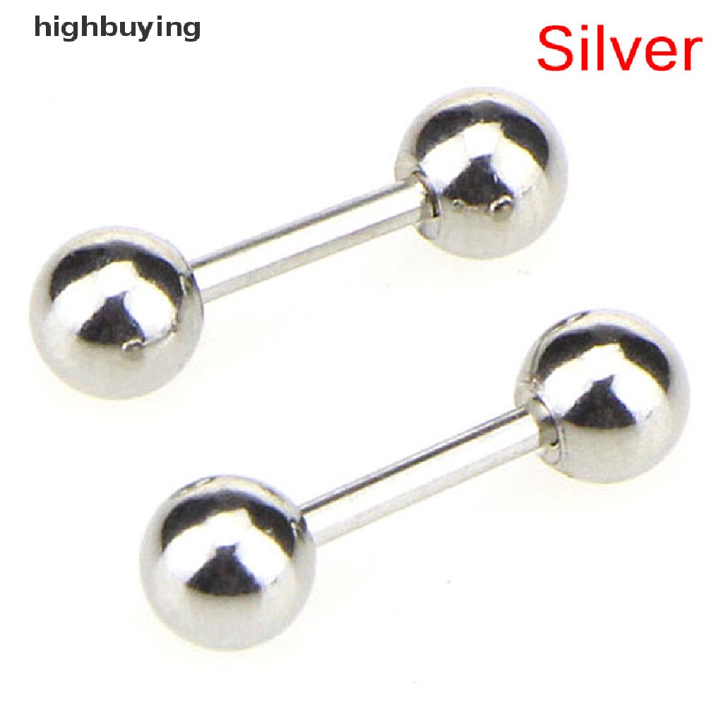 Hbid Anting Tindik Tulang Rawan Telinga Bentuk Barbel Bahan Stainless Steel