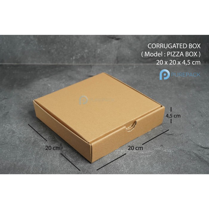 

PIZZA BOX KOTAK KARDUS PIZZA CORRUGATED BOX PACKING UK 20X20 SQUARE HARGA 12 PCS / 1 PACK