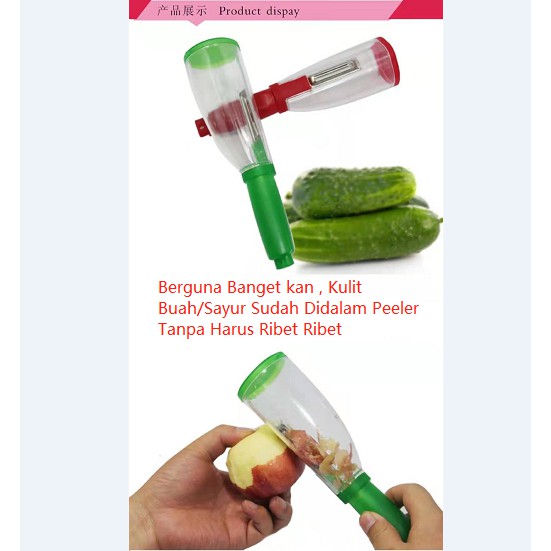 TBOSS Pengupas Kulit Buah Sayur Dengan Tempat Sampah / Peeler Multifungsi / Pengupas Multifungsi