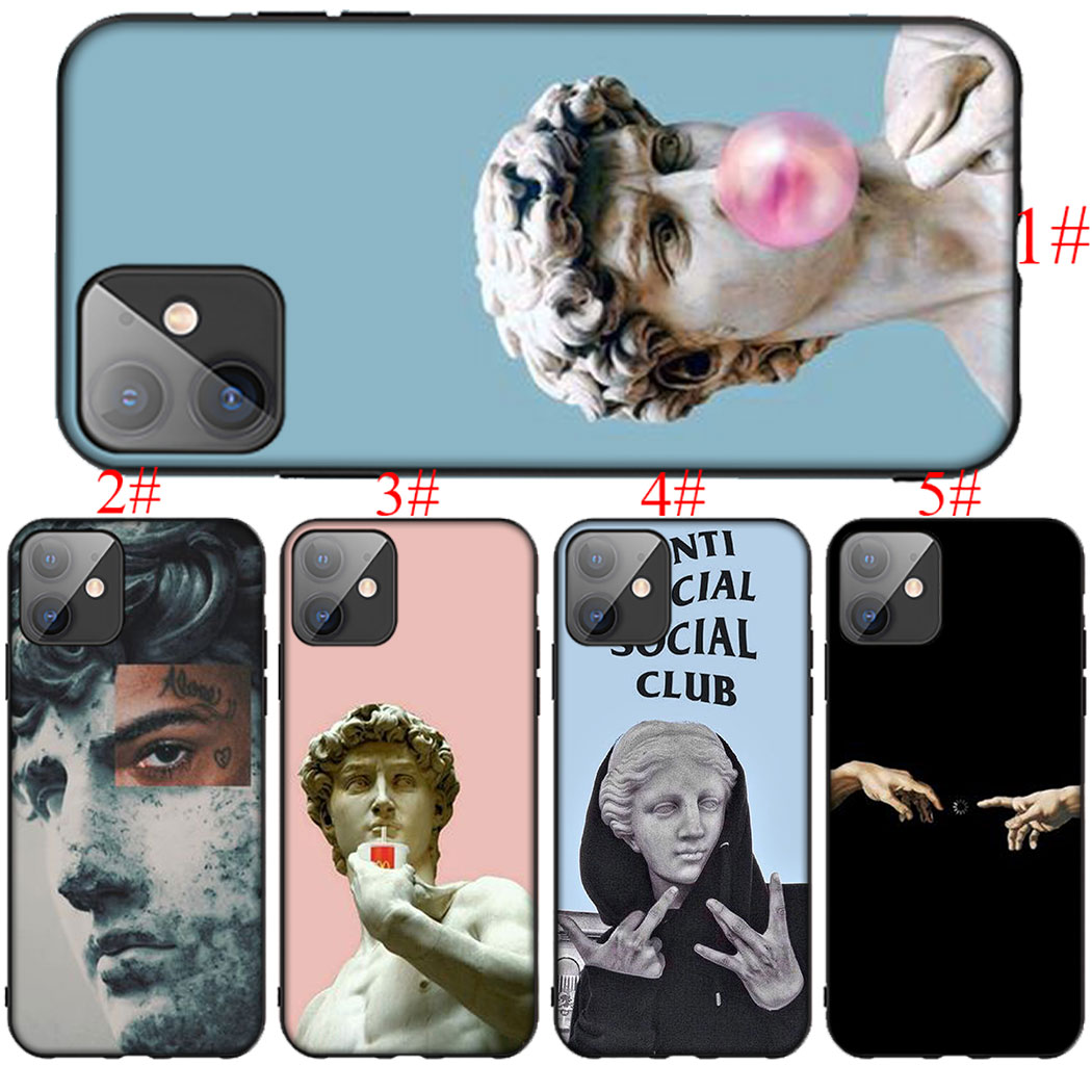 Pop86 Soft Case Silikon Motif Patung Estetik Untuk Iphone 12 Mini 11 Pro Max Shopee Indonesia