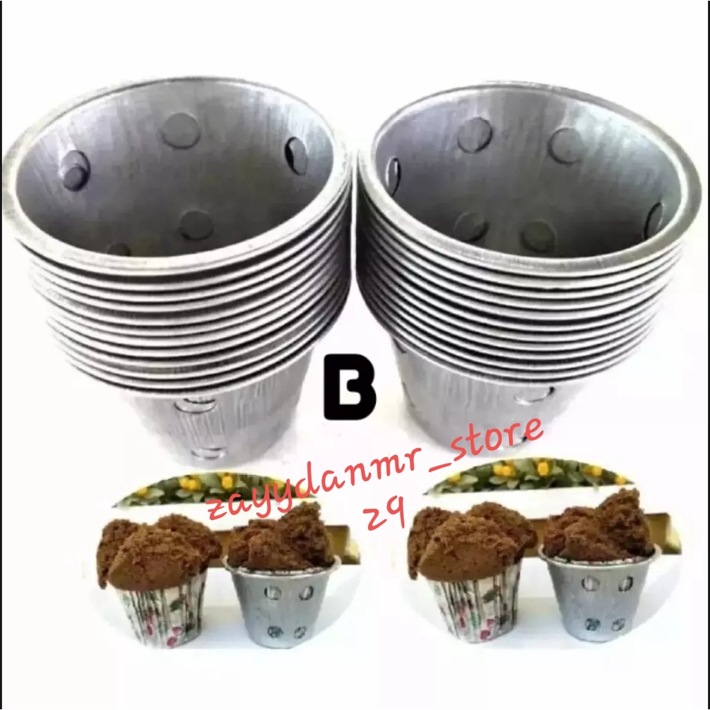 12pics Cetakan Bolu kukus Aluminium Dari A.B.C.D / Bolu kukus murah