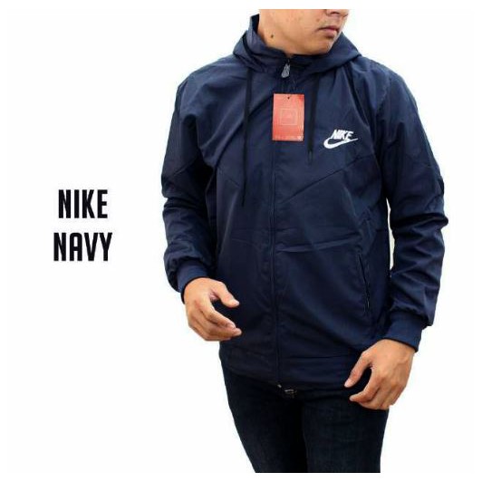 [Promo Sale] COD/Jaket Parasut Nike Windrunner Polos Hitam M-XXL-Navy