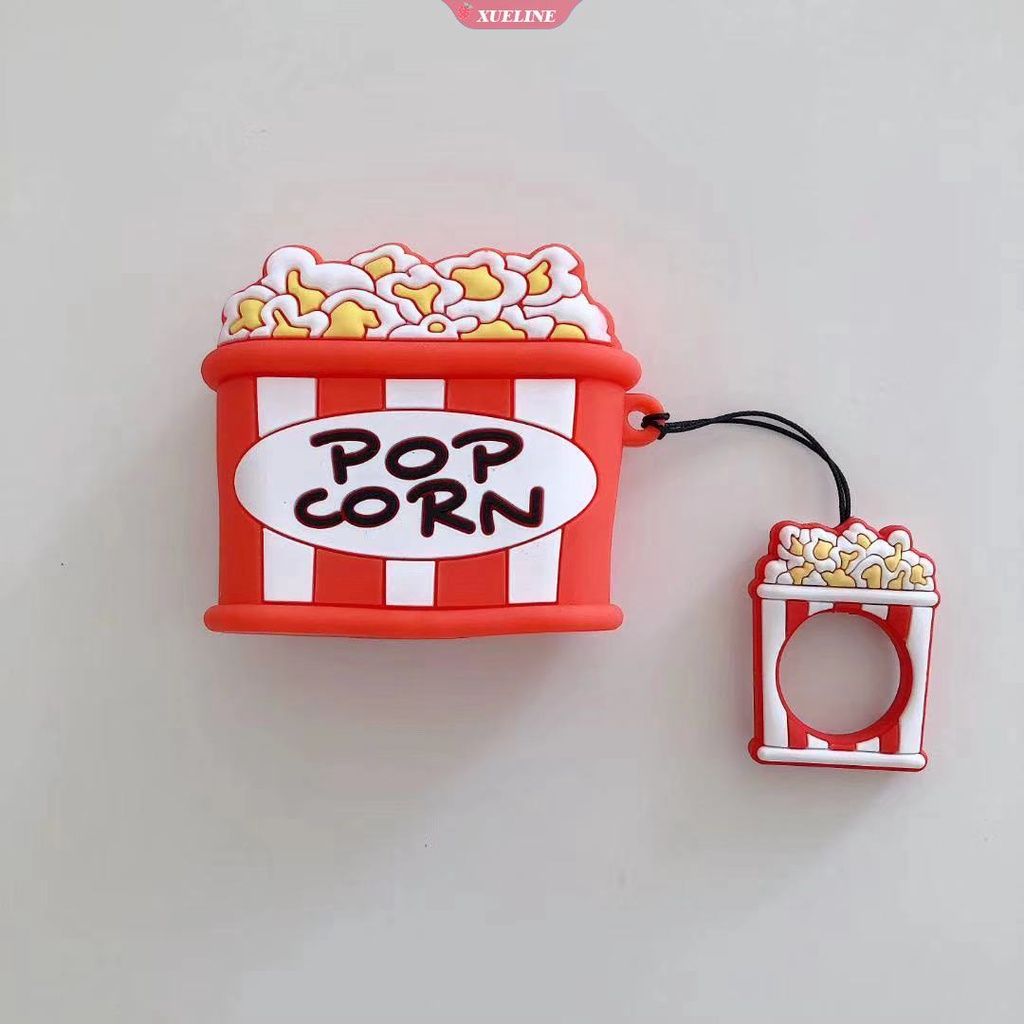 Soft Case Silikon Desain Burger Untuk AirPods 1 2 3 Pro