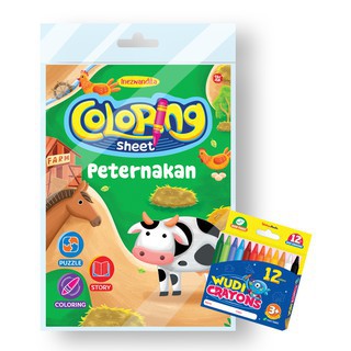 

COLORING SHEET PETERNAKAN FREE CRAYON