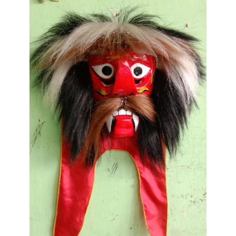 Bujang ganong/ganongan murah/ganongan anak/topeng bujang ganong/ganongan rambut sintetis