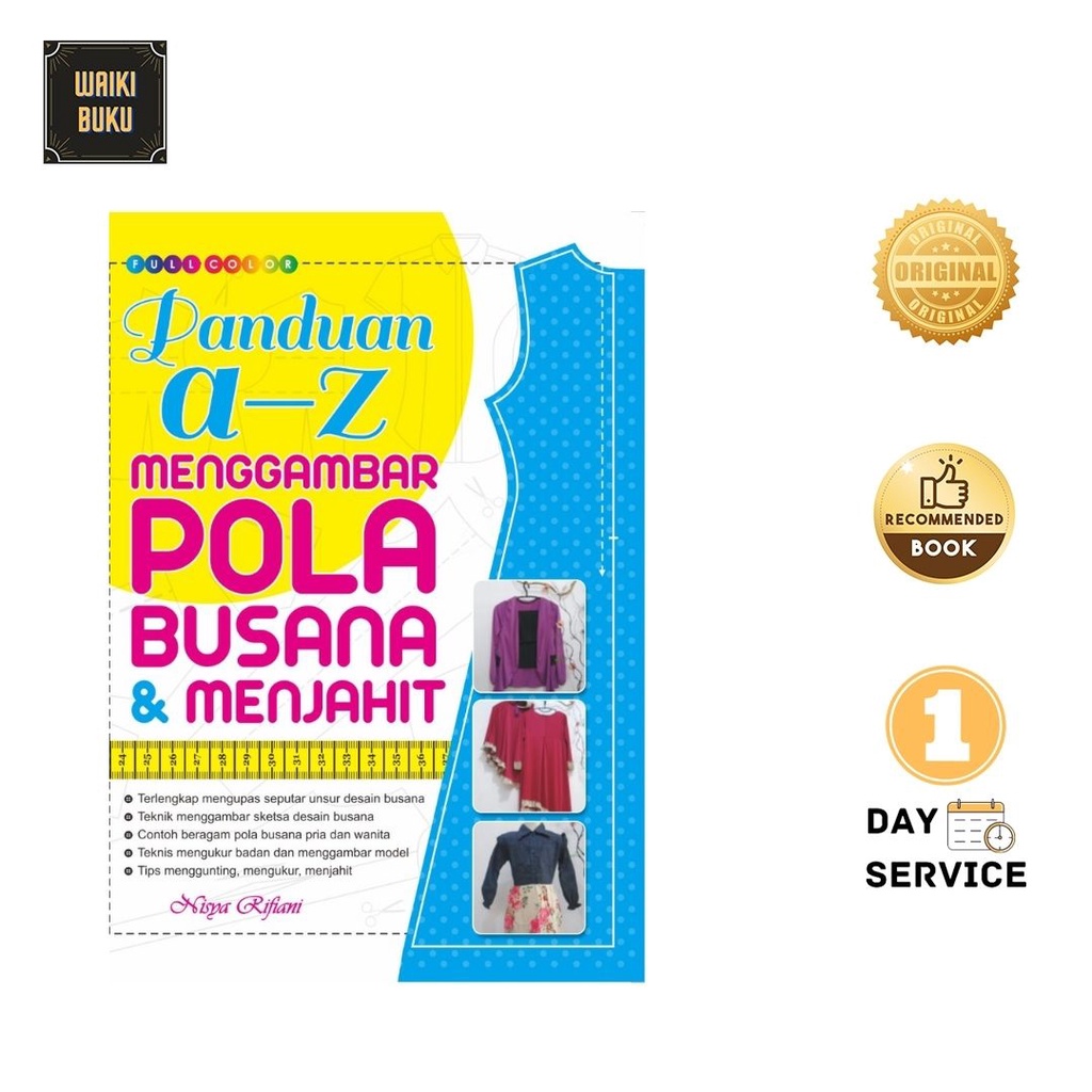 Jual BUKU MENJAHIT / Panduan A-Z Menggambar Pola Busana Dan Menjahit ...