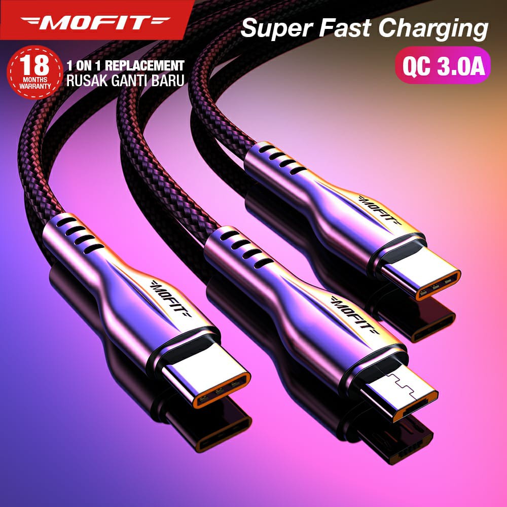 Kabel Data MOFIT M180 Quick Charge 3.0 - 1m 2m 3m