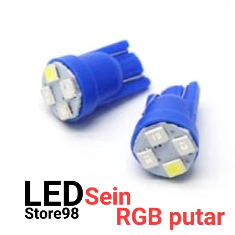 LAMPU SEIN T10 PUTAR 4 LED per PCS