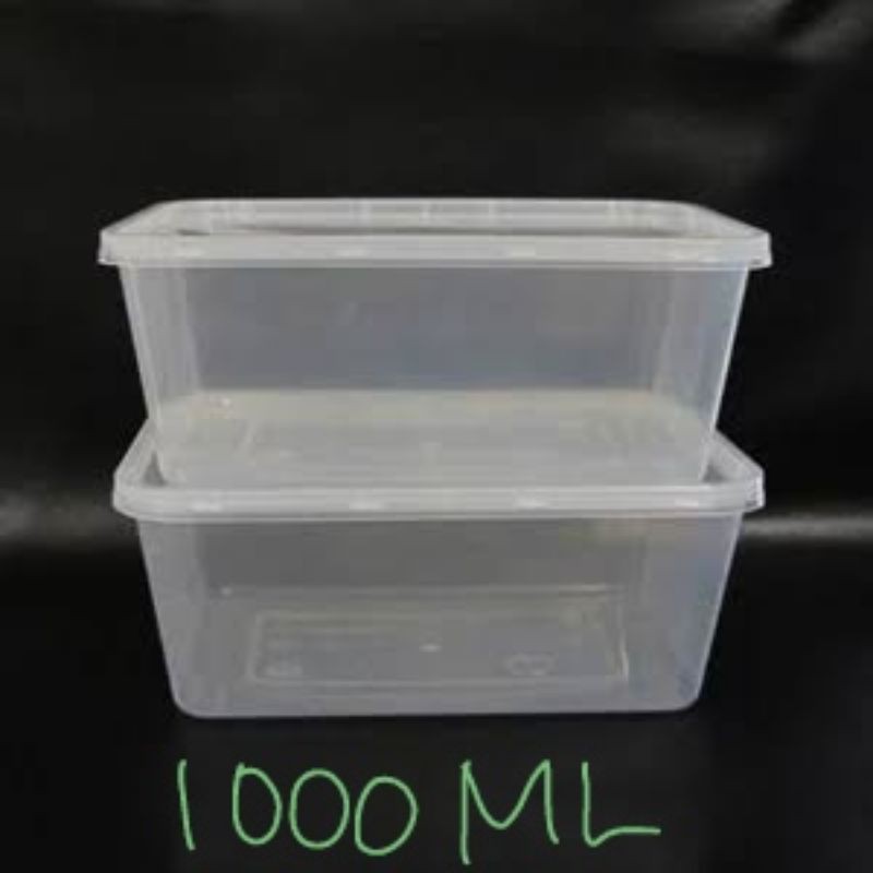 THINWALL BOX PACKAGING PLASTIK 1000 ML @25 pcs/box include tutup