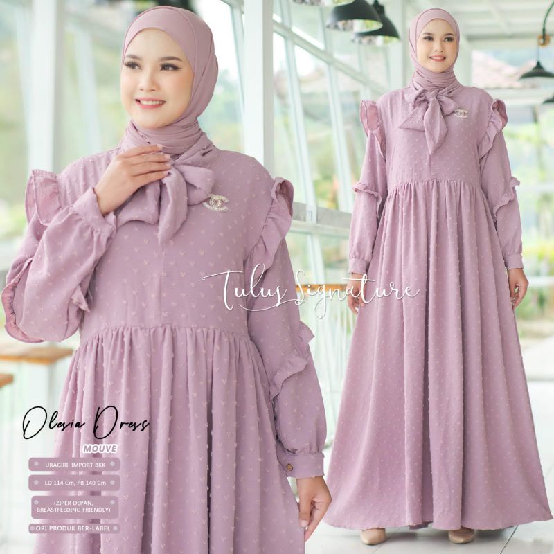 OLESIA DRESS - Gamis Muslim Syari - Gamis Busui - Gaamis Premium Murah - Gamis Terbaru - Gamis Dewas