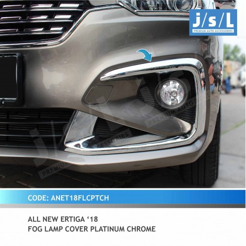 All New Ertiga 2018 Aksesoris JSL List Cover Fog Lamp Lampu Kabut Platinum Chrome JSL
