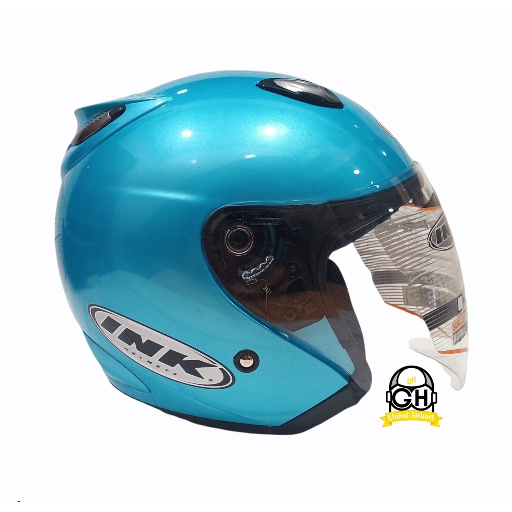 HELM INK HALF FACE INK CENTRO ORIGINAL 100% INK CENTRO JET SOLID ICE BLUE