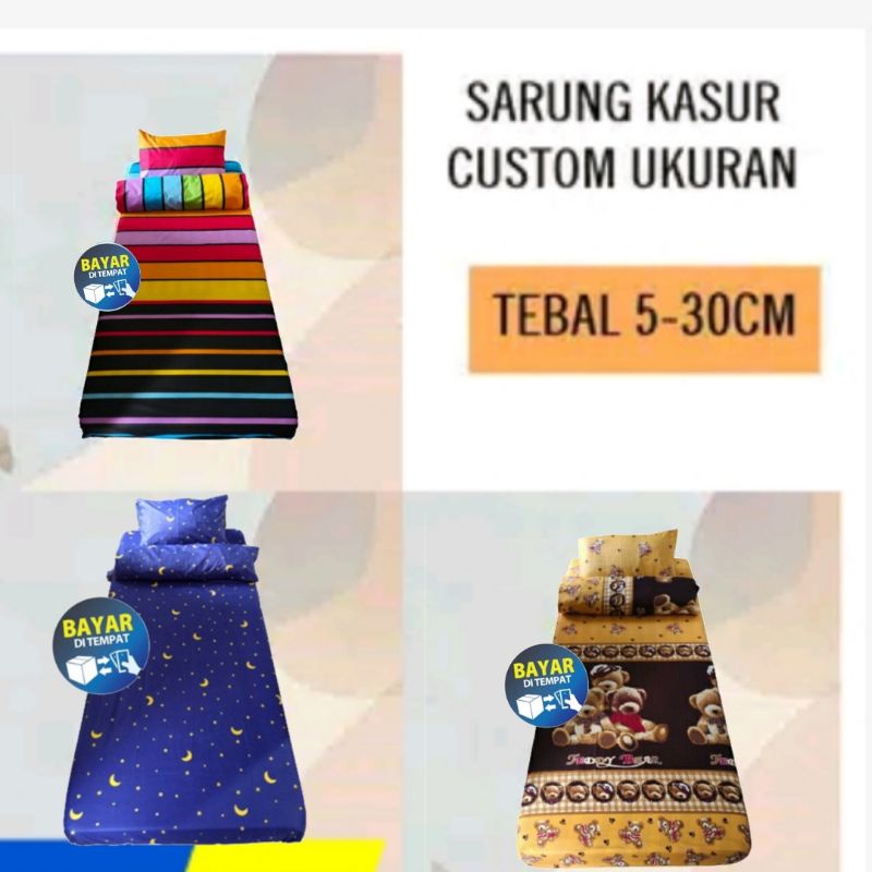 KASUR TEBAL 5/10 / 15 / 20 / 25 / 30 SARUNG KASUR SPREI RESLETING BUSA