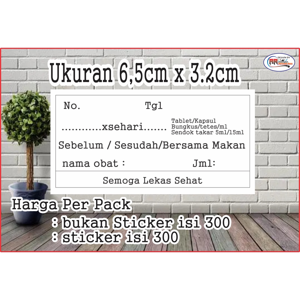 

Etiket obat / label stiker dan non sticker kapsul tablet termurah harga per pack / isinya 300 lembar