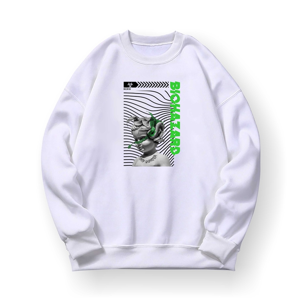 BIOHAZARD Sweatshirt Basic II Sweater Crewneck BIOHAZARD Sz M-XL ( Pria &amp; Wanita )