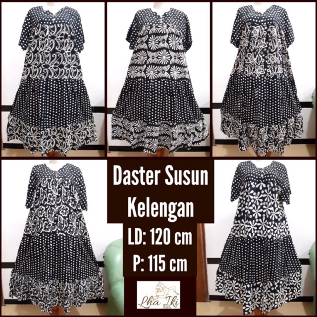 (TERMURAH) DASTER SUSUN BATIK CAP KELENGAN SIZE JUMBO