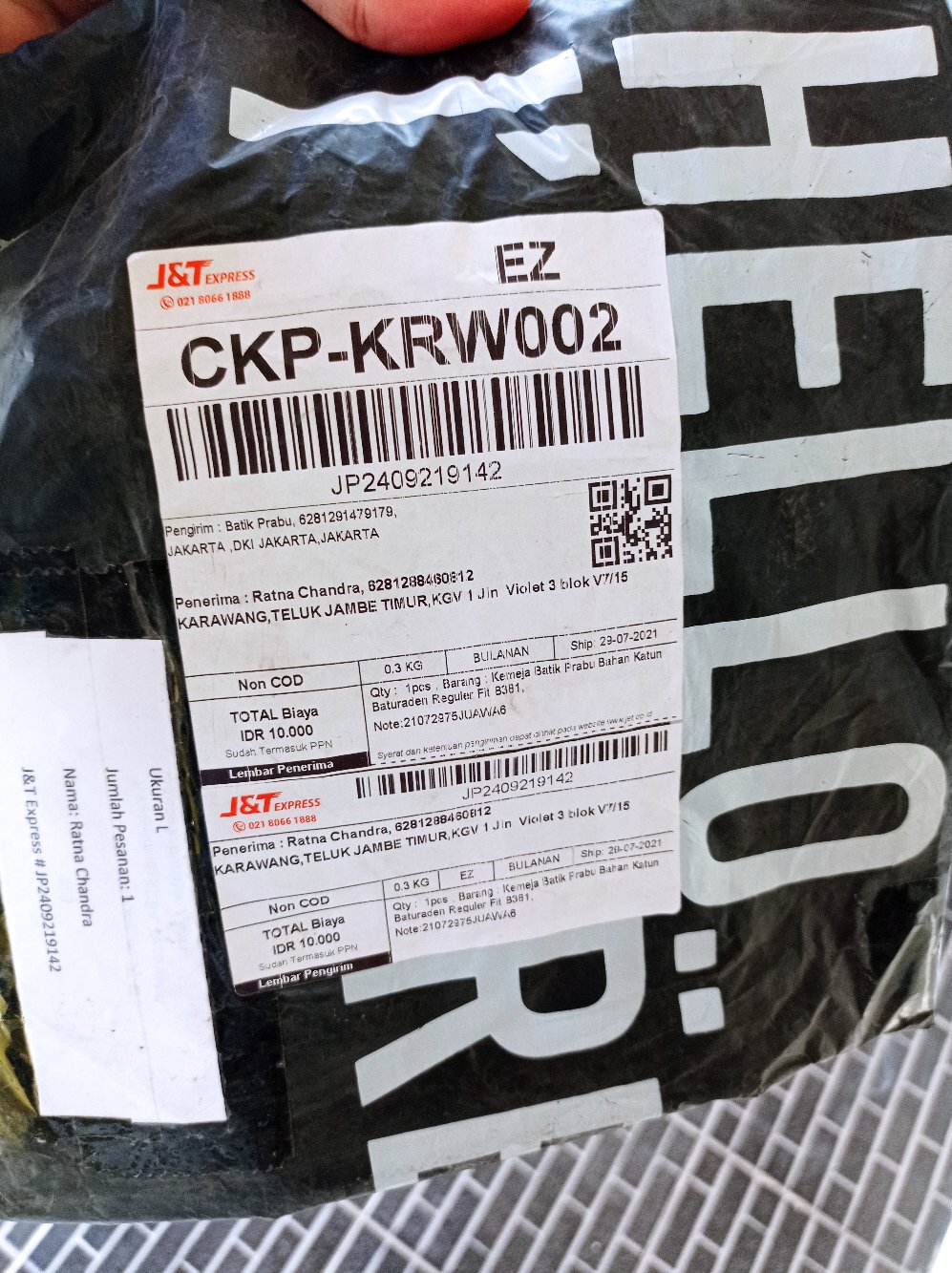 Kemeja Batik Prabu Bahan Katun Baturaden Reguler Fit B381