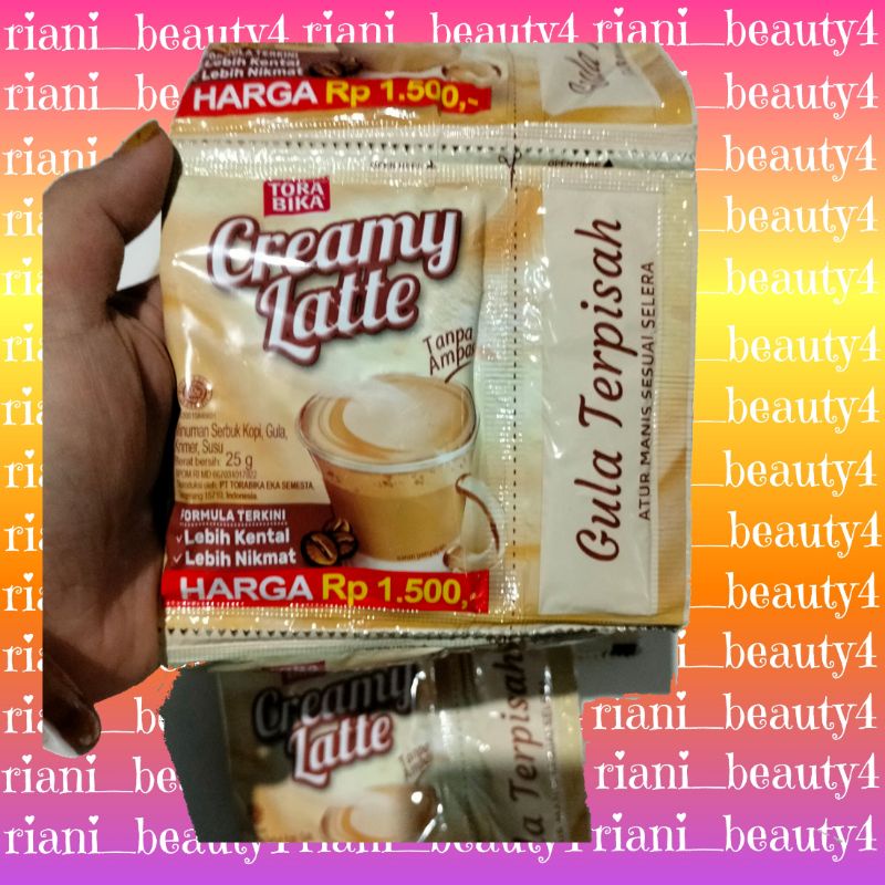 

TORABIKA CREAMY LATTE RENCENG/SATUAN/PCS/25gr , gula atur sendiri