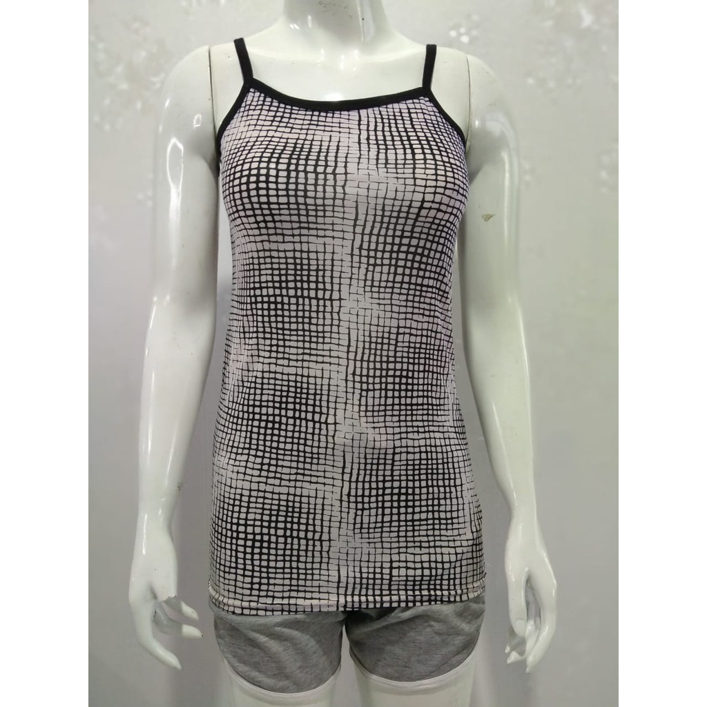 SALE !!! SINGLET  SALUR // POLOS // MOTIF / TANK TOP WANITA TERLARIS TERMURAH // BISA COD // CELLINE-5