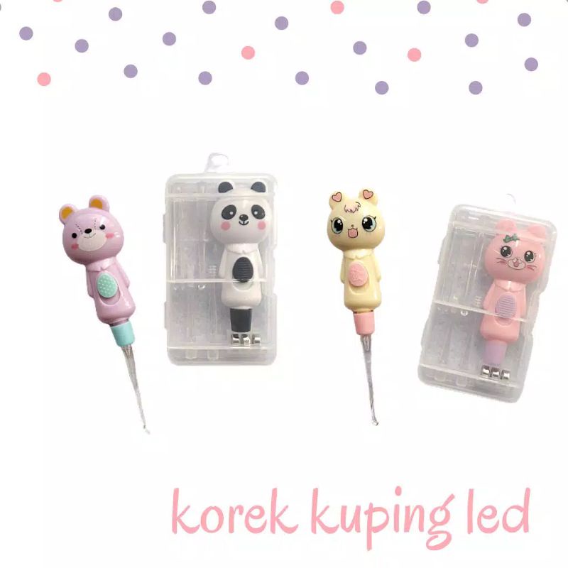 Korek kuping lampu LED pembersih telinga anak lampu