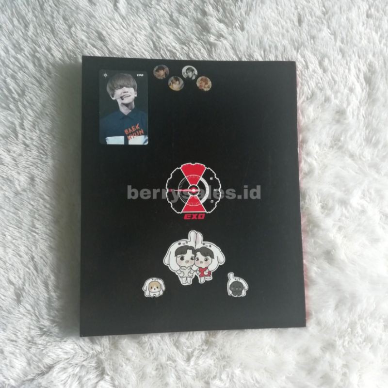 Preloved - Exo tempo binder photocard A4 3 ring official baekhyun chanyeol sehun