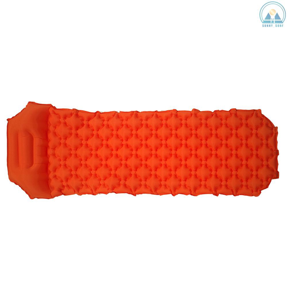 Sunny Outdoor Inflatable Cushion Sleeping Bag Mat Fast Filling Air Moistureproof Camping Mat With Pillow Sleeping Pad Shopee Indonesia