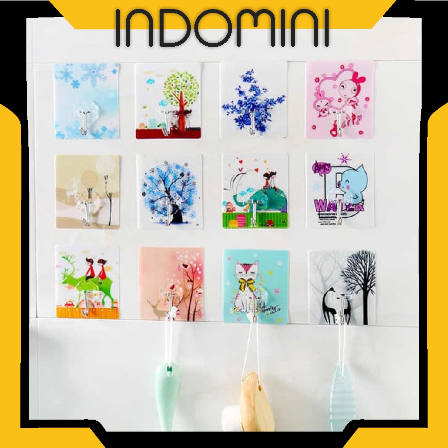 INDOMINI GANTUNGAN TEMPEL HOOK MOTIF SERBAGUNA / GANTUNGAN MAGIC AJAIB KAMAR MANDI DAPUR HANGER PAKAIAN KAIT R588