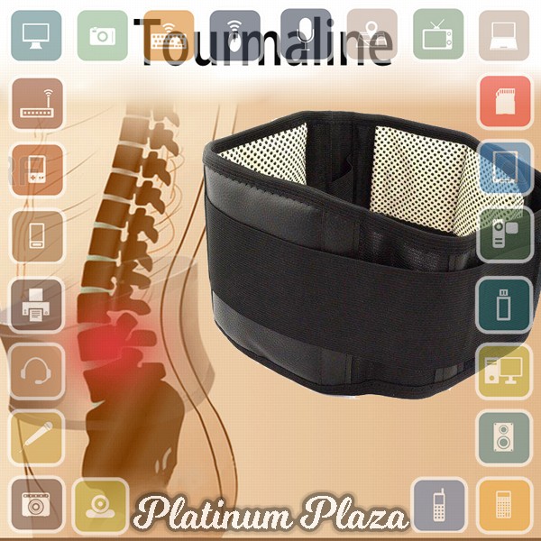 Tourmaline Alat Therapy Pinggang Magnetic Size L - Black`I68LWM-