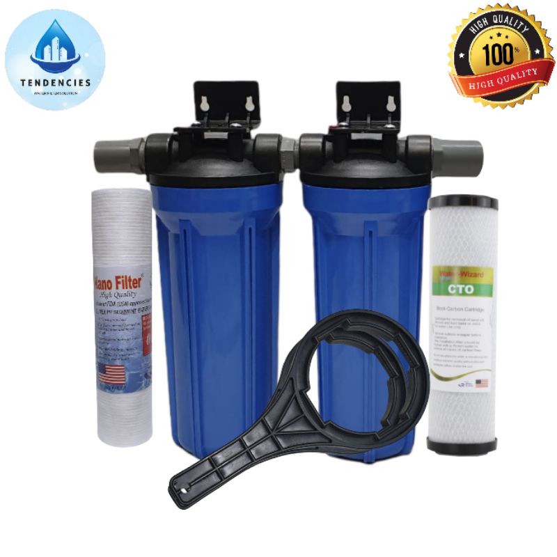 PAKET FILTER AIR SUMUR 2 SARINGAN 2 HOUSING FILTER AIR SIAP PAKAI / PAKET FILTER AIR 2 TAHAP