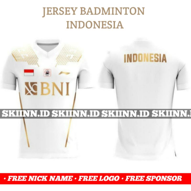 Jersey Baju Badminton Indonesia BNI full printing