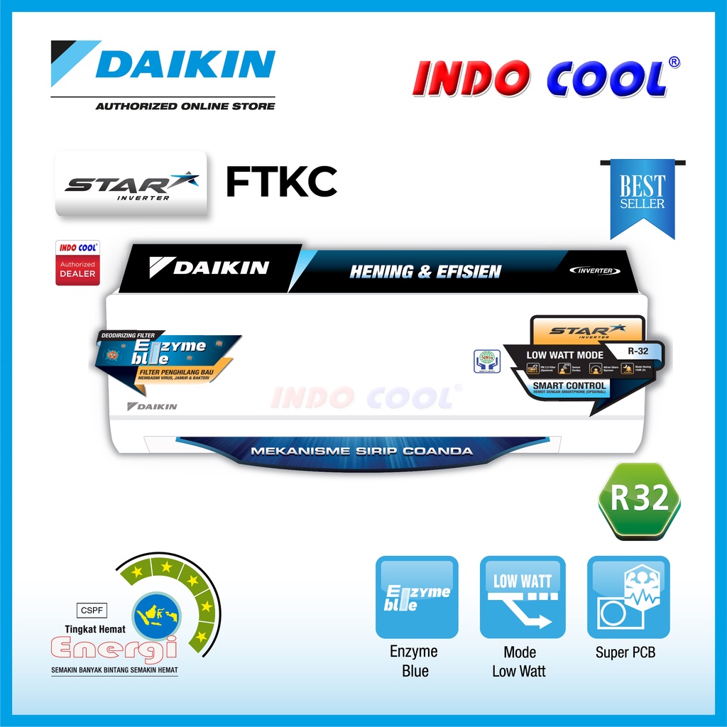 AC DAIKIN STAR INVERTER 2PK FTKC50